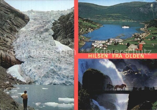 Olden Nordfjord Briksdalsbreen Gletscher Fjord Wasserfa