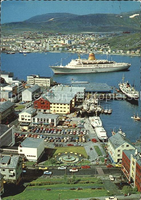 Hammerfest Hafen Passagierdampfer Fähre Fliegerauf