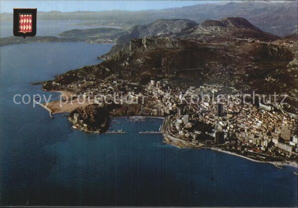 Monaco Vue aerienne de la Principaute Cote d_A