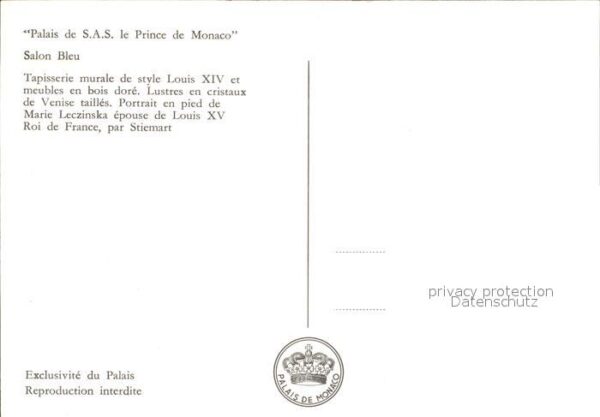 Monaco Palais de SAS Salon Bleu – Bild 2