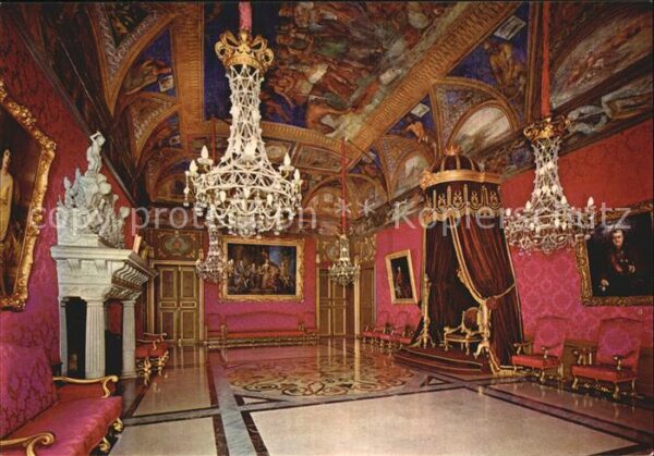 Monaco Palais de SAS Salon du Trone Fresques