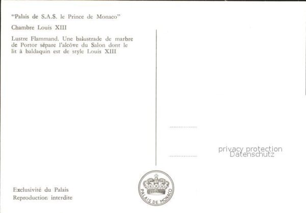 Monaco Palais de SAS Chambre Louis XIII – Bild 2