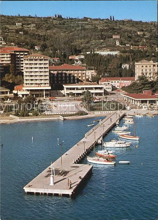 Portoroz Hafen Fliegeraufnahme