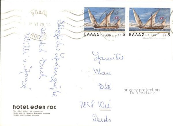 Rhodes Rhodos Greece Hotel Eden Roc Strand – Bild 2