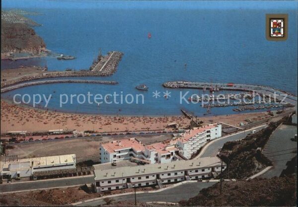 Puerto Rico Gran Canaria Playa Puerto Hafen Strand