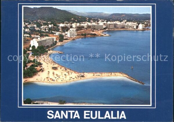 Santa Eulalia del Rio Desembocadura Rio Balear vista aerea