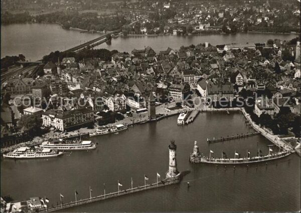 Lindau Bodensee Hafen Fliegeraufnahme