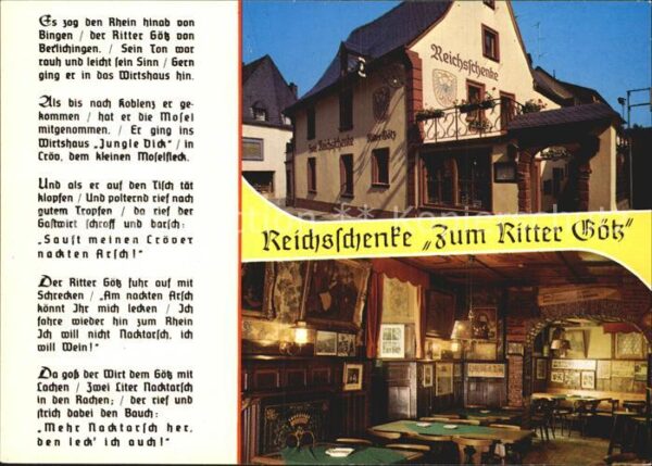 Kroev Mosel Reichsschenke Zum Ritter Götz Gedicht G