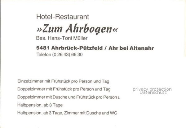 Puetzfeld Hotel Zum Ahrbogen – Bild 2