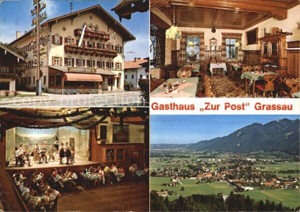 Grassau Chiemgau Gasthaus Zur Post Panorama Kaisergebirg