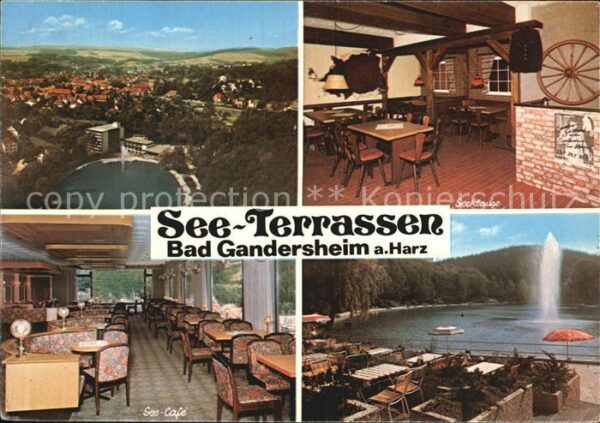 Bad Gandersheim See Terrassen Cafe Seeklause Fontäne