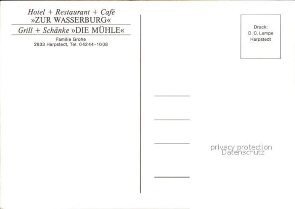 Harpstedt Hotel Restaurant Cafe Zur Wasserburg Gr – Bild 2