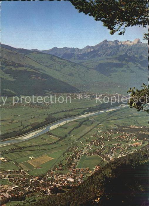 Vaduz Panorama Rheintal Alpen