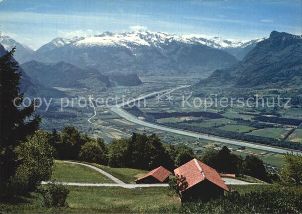 Malbun Panorama Blick vom Triesenberg Rheintal
