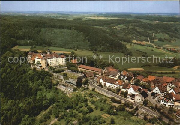 Langenburg Wuerttemberg Schloß Hohenloher Land Luftaufnahme