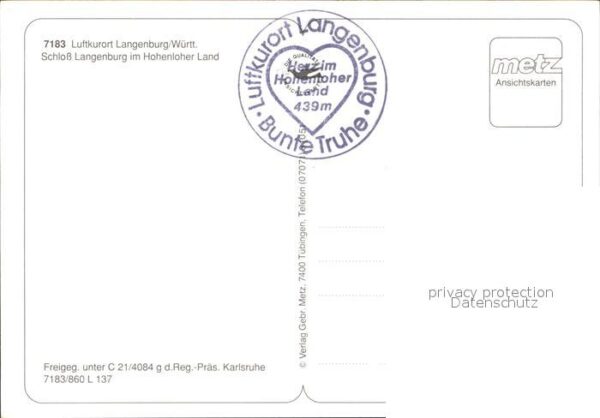 Langenburg Wuerttemberg Schloß Hohenloher Land Luftaufnahme – Bild 2
