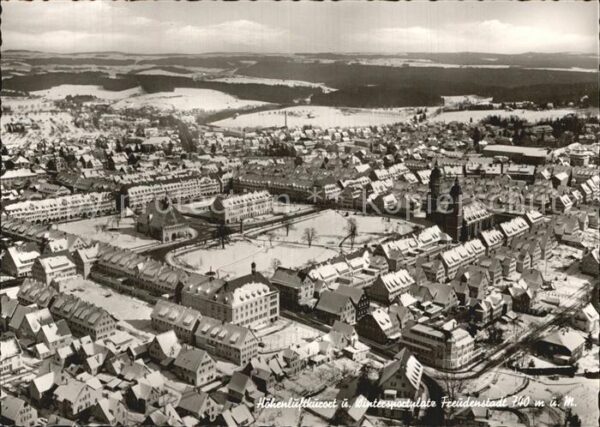 Freudenstadt Luftaufnahme Winter Höhenluftkurort Zen