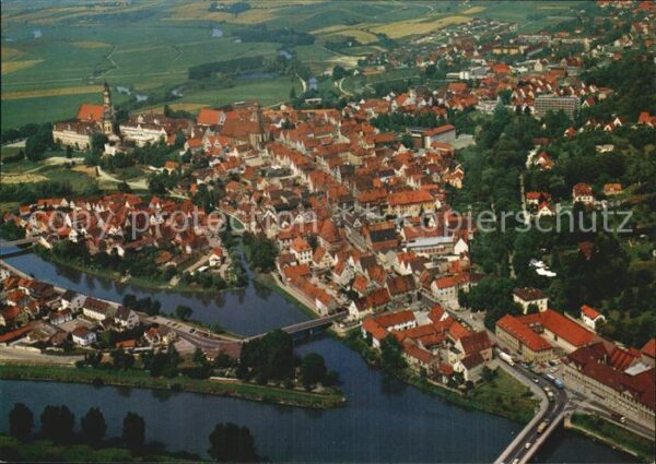 Donauwoerth Luftaufnahme Jubiläumspostkarte