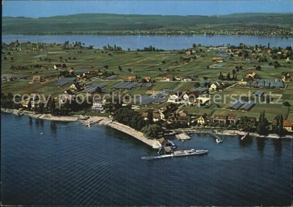 Reichenau Bodensee Luftaufnahme Schiffslandestelle