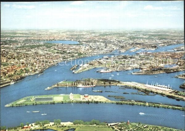 Hamburg Hafen Stadtübersicht Luftaufnahme