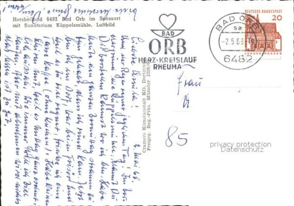 Bad Orb Sanatorium Küppelsmühle Luftaufnahme – Bild 2