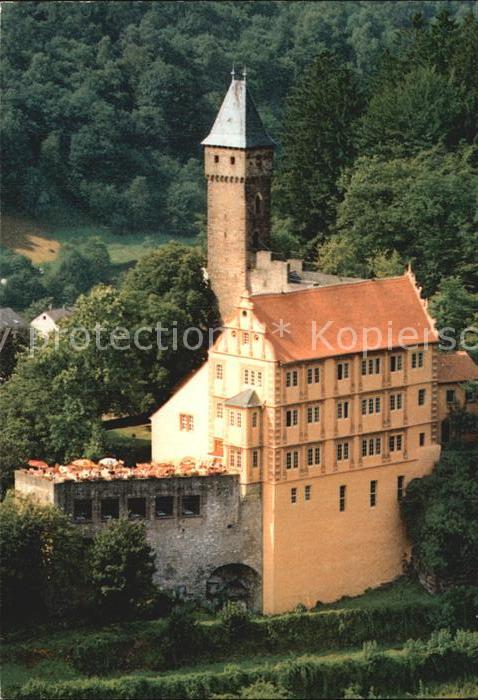 Hirschhorn Neckar Schloss Hotel Burg Hirschhorn Luftaufna