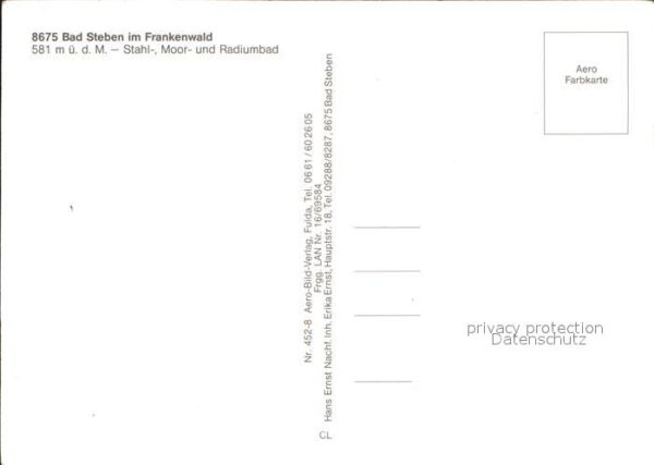 Bad Steben Stahl Moor Radiumbad Luftaufnahme – Bild 2