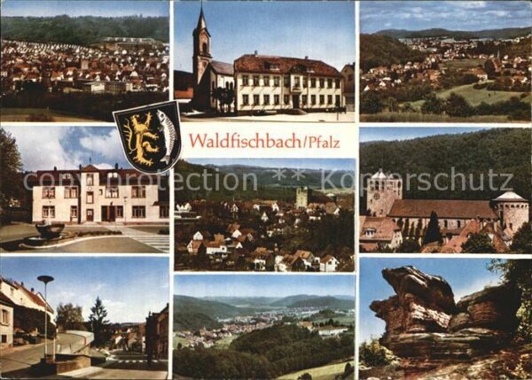 Waldfischbach-Burgalben Panorama Kirche Burg Buntsandsteinfelse