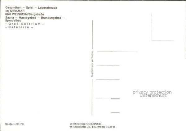 Weinheim Bergstrasse Miramar – Bild 2