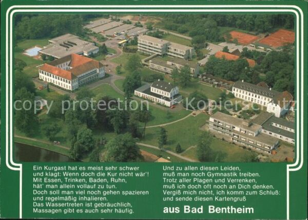 Bentheim Bad Luftaufnahme Kurklinik