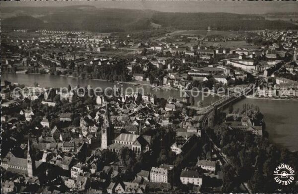 Konstanz Bodensee Luftaufnahme Altstadt