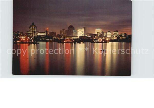 Vancouver British Columbia Skyline at night as seen from Stanley P