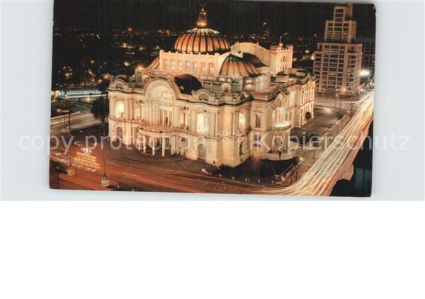 Mexico City Palacio de Bellas Artes de noche