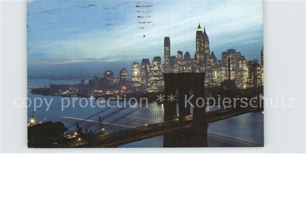 Manhattan New York Nightfall in Lower Manhattan with Brook
