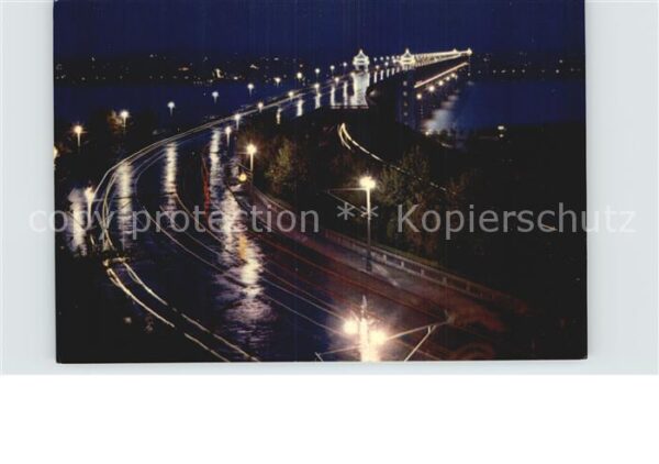 WUHAN Night over the Yangtse River Bridge