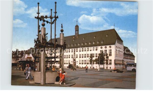 Ruesselsheim Main Marktplatz Brunnen Rathaus