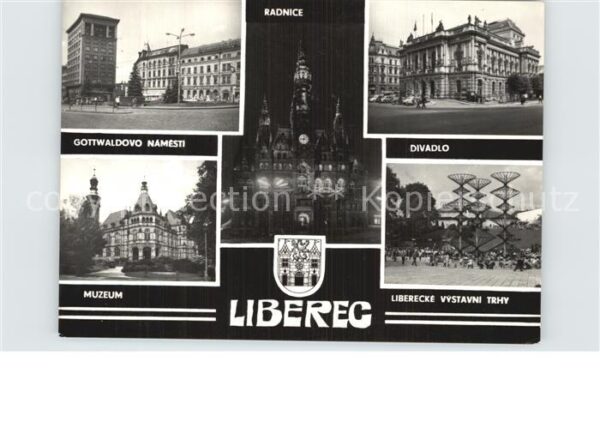 Liberec Gottwaldo Namesti Radnice Divadlo Muzeu