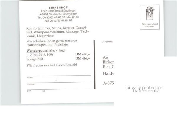Hinterglemm Saalbach Birkenhof Waldpartie Bergsee Quelle – Bild 2
