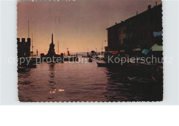 Lazise Lago di Garda Il porto tramonto Hafen Sonnenuntergang