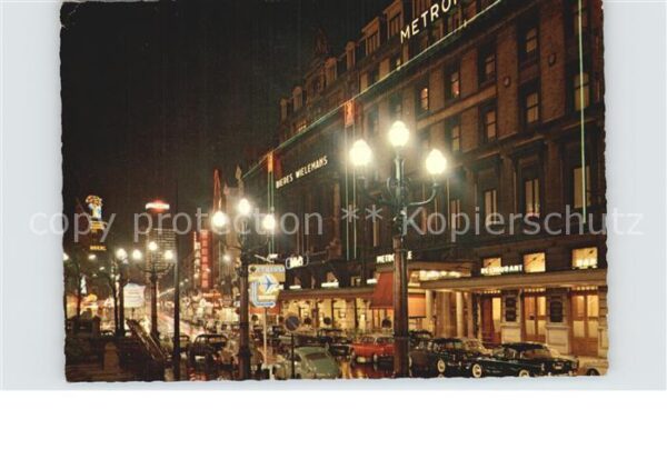 Bruxelles Bruessel Place de Brouckere la nuit
