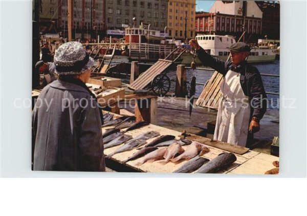 Bergen Norwegen Fishmarket Fischmarkt
