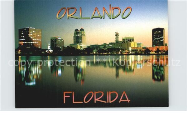 Orlando Florida Skyline from Lake Eola