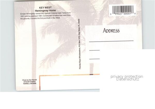 Key West Hemmingway Home Sonderbriefmarke – Bild 2