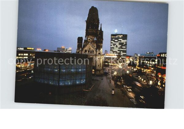 Berlin Kaiser Wilhelm Gedächtniskirche Nachtau