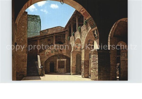 San Gimignano Cortile del Palazzo Comunale Hof des Ra