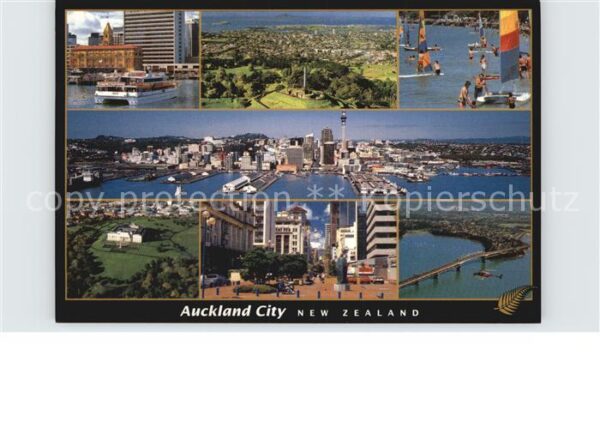 Auckland Teilansichten Hafen Brücke Strand