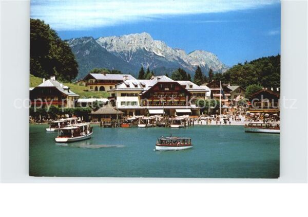 Schoenau Koenigssee Seeplatz am Königsee mit Untersberg Ber