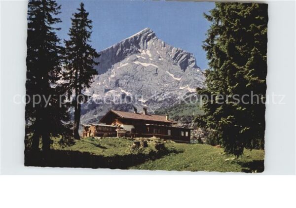 Garmisch-Partenkirchen Kreuzalm gegen Alpspitze Huber Karte Nr