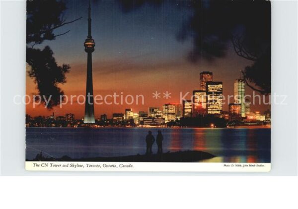 Toronto Canada CN Tower and Skyline at night