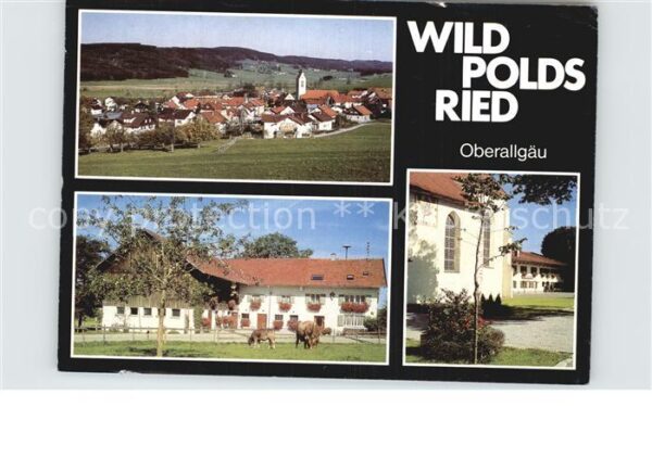 Wildpoldsried Ortsansicht mit Kirche Bauernhof